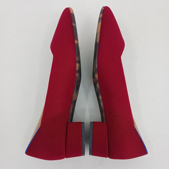 Rothys The High Point Comfort Heel Autumn Red US 13 Machine Washable Sustainable - Picture 11 of 15